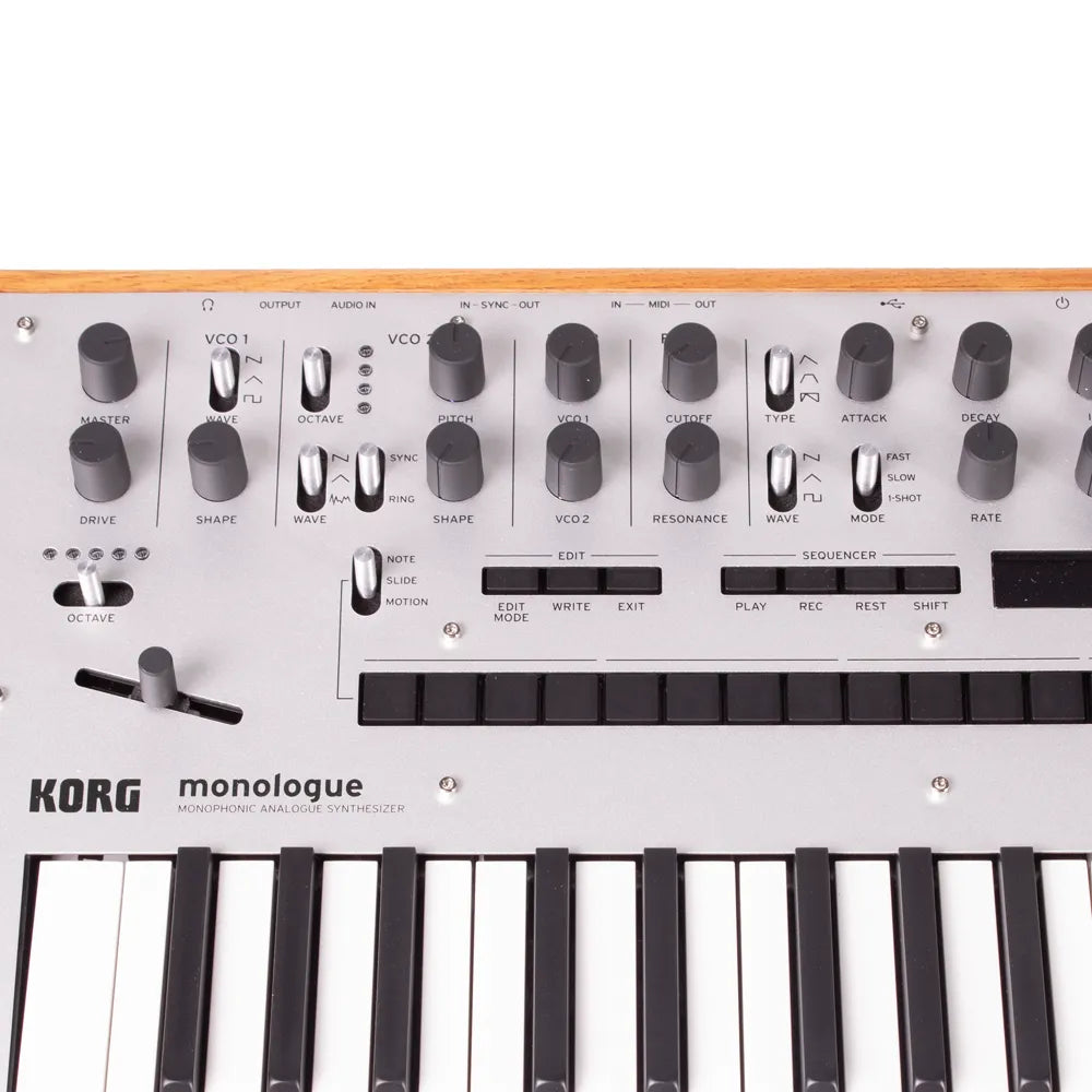 Korg Monologuesv Sintetizador Análogo Monofónico 2 Octavas Gris