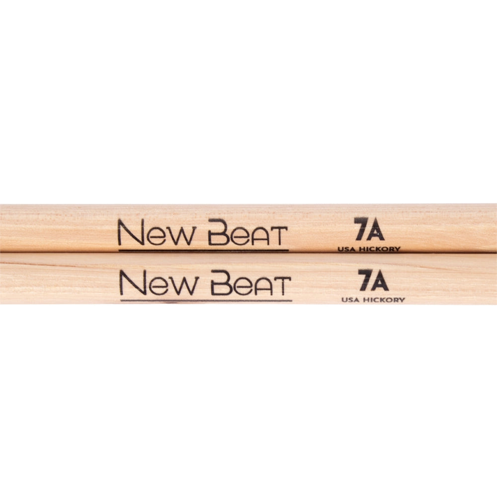 New Beat NB7A Baquetas 7A Punta de Madera