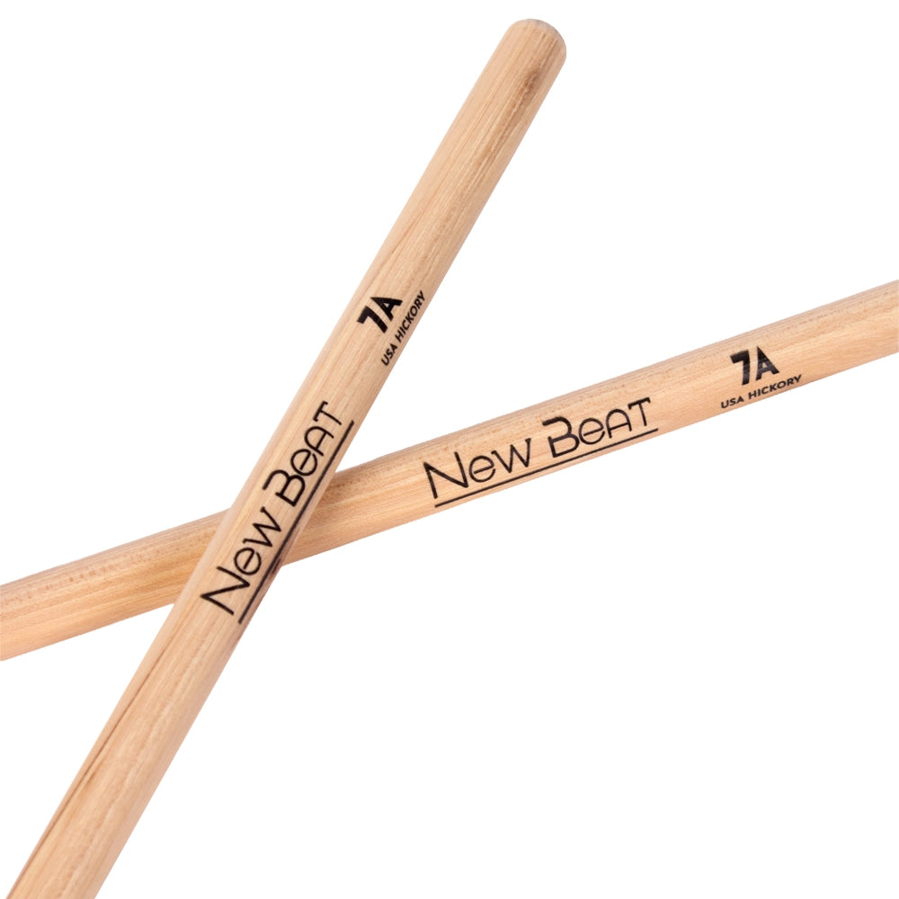 New Beat NB7A Baquetas 7A Punta de Madera