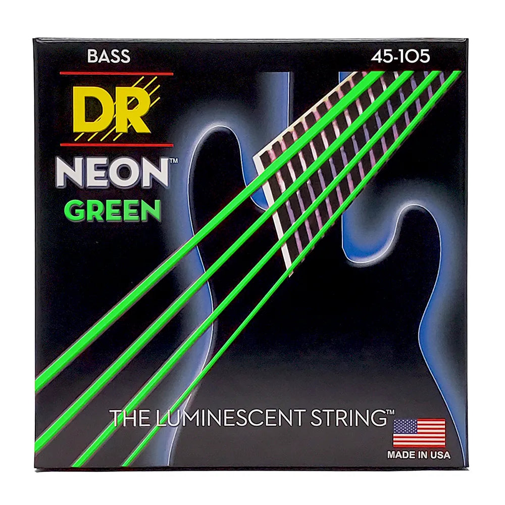 Dr Ngb45 Encordadura Bajo Eléctrico 45/105 Medium Neon Verde