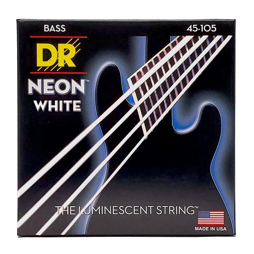 Dr Nwb45 Encordadura Bajo Eléctrico 45/105 Medium Neon White