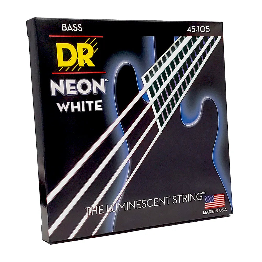 Dr Nwb45 Encordadura Bajo Eléctrico 45/105 Medium Neon White