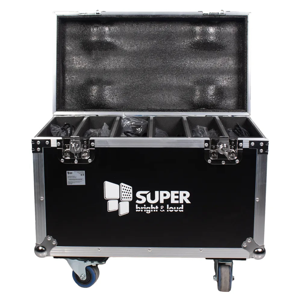Super Bright PAR280SLIM Iluminación Par 24 Leds 10w Rgba+W Set 6 En 1