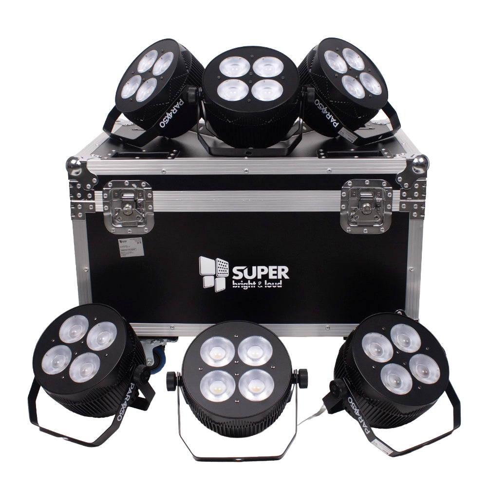 Super Bright PAR4X50 Iluminación Par 4 Led 50 200 W de 6 Piezas