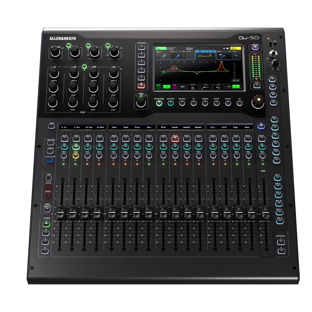 Allen And Heath Qu5D Mezcladora Digital Con Dante 16 Preamps