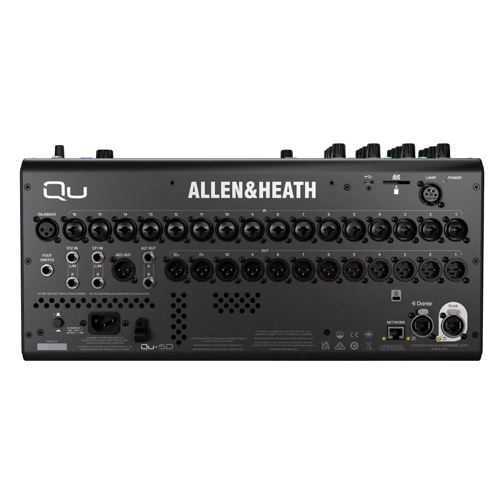 Allen And Heath Qu5D Mezcladora Digital Con Dante 16 Preamps