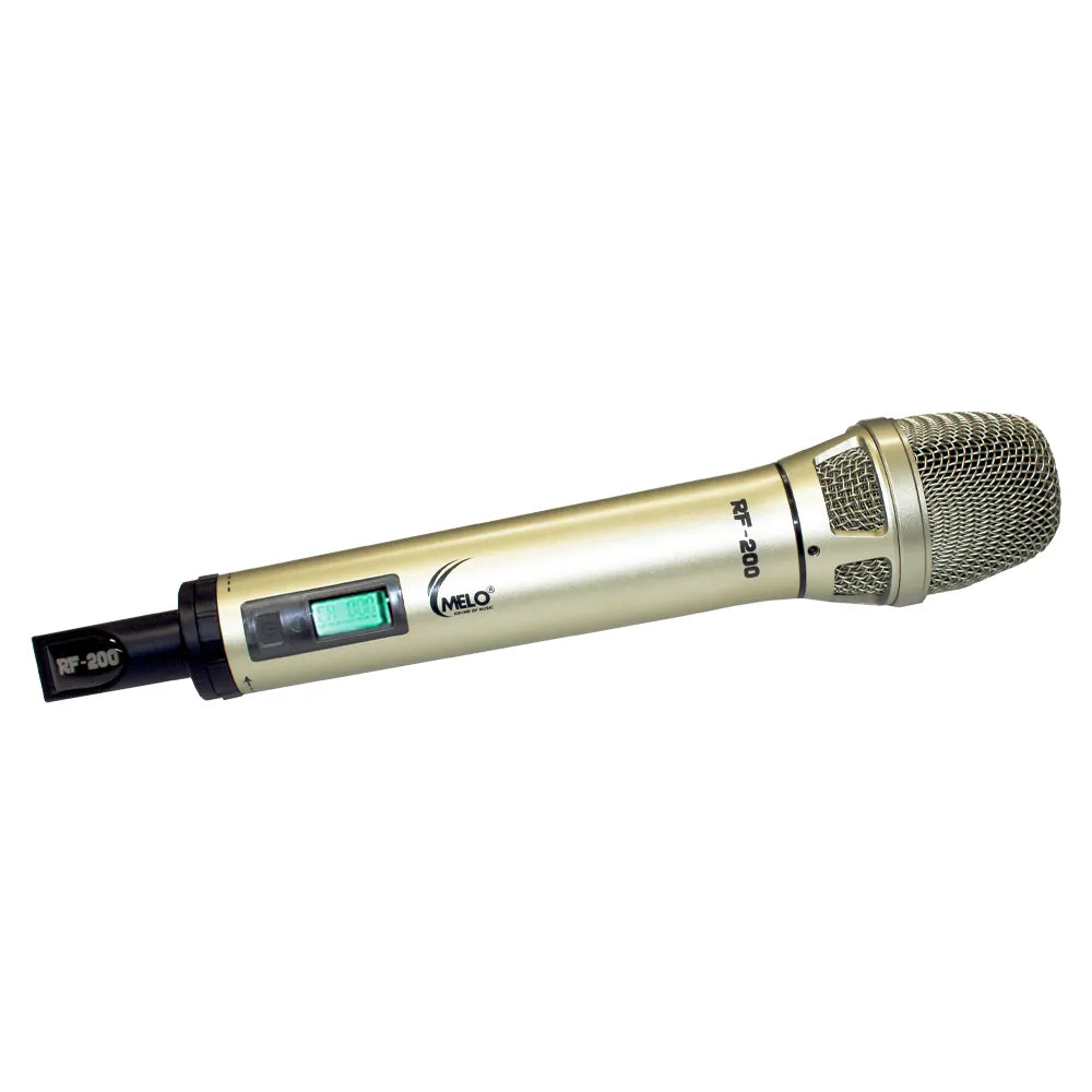 Melo RF200 Set 2 Sistema Micrófono Inalámbrico Color Acero