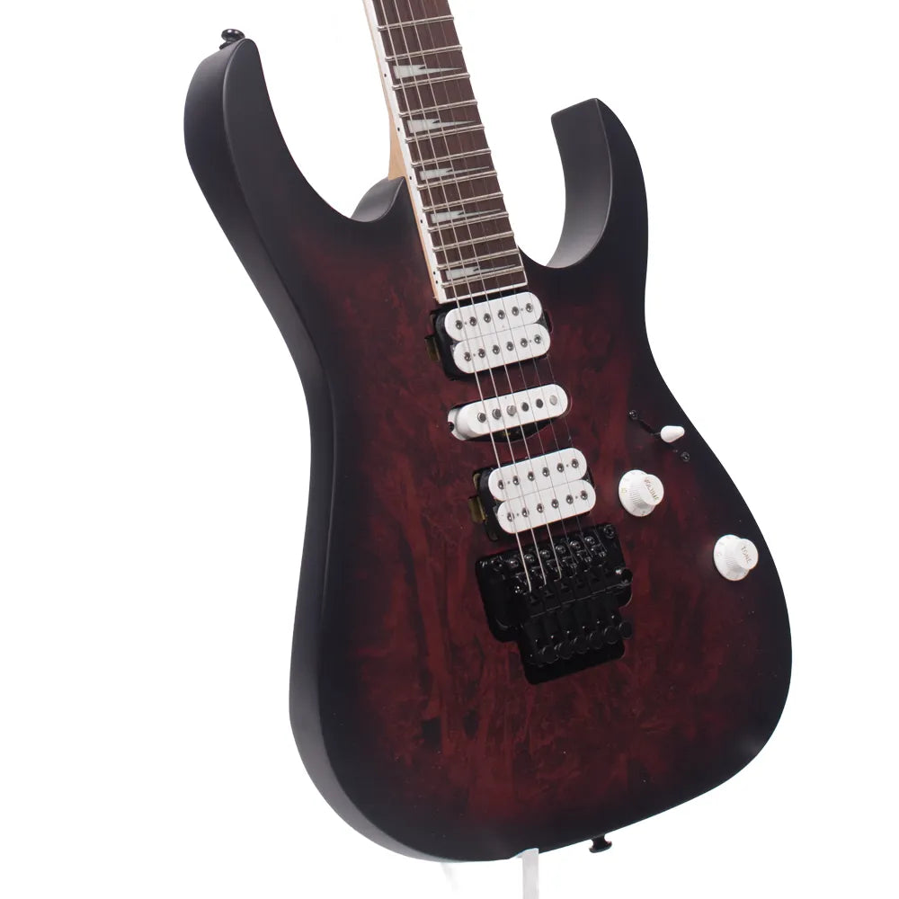 Ibanez RG470DXWWZM Guitarra Eléctrica RG Vino Texturizado Sombreado Negro Mate