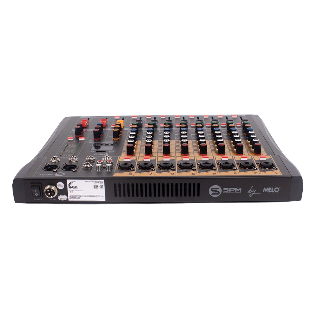 Melo SG8FX Mezcladora Profesional 8 Canales Reproductor Bluetooth