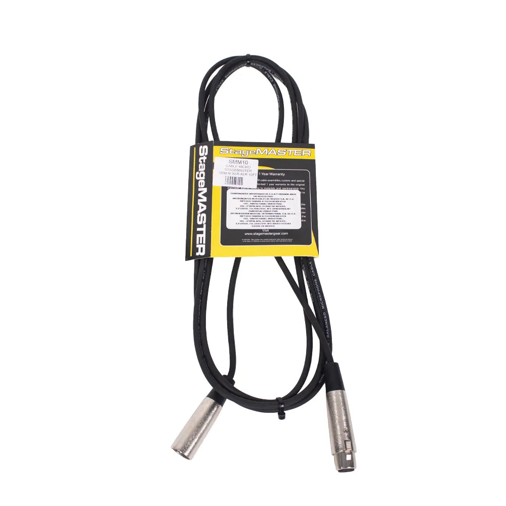 Cable Micrófono Stagemaster RAPCO SMM10 XLR-XLR 10FT 3m