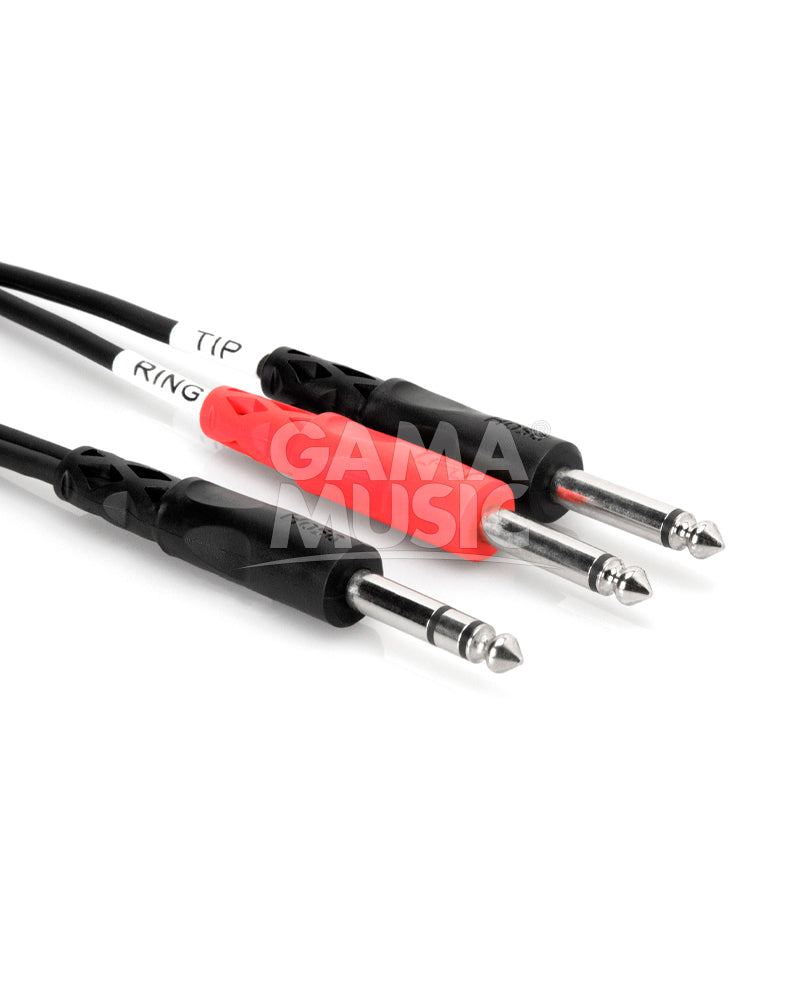 Insert Cable Hosa Stp202 1/4 In Trs To Dual 1/4 In Ts 2 Metros STP202