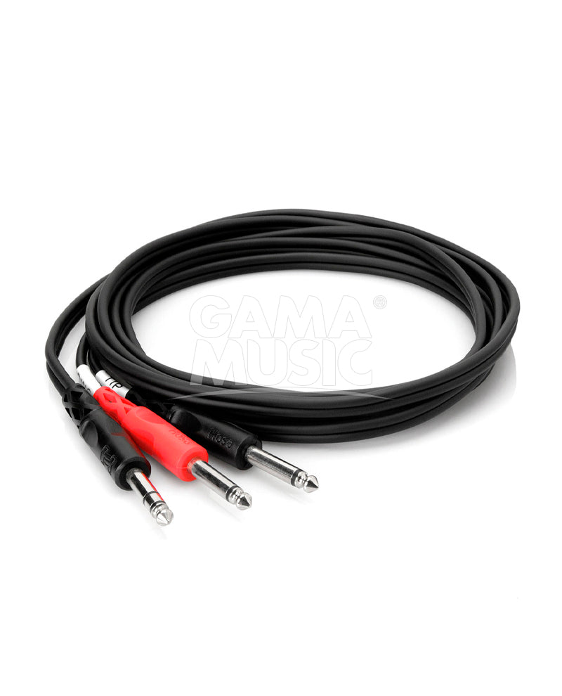 Insert Cable Hosa Stp202 1/4 In Trs To Dual 1/4 In Ts 2 Metros STP202