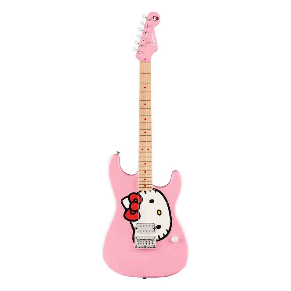 Fender Squier 0379102970 Guitarra Eléctrica Limited Edition Hello Kitty Stratocaster with Gig Bag Black andPink