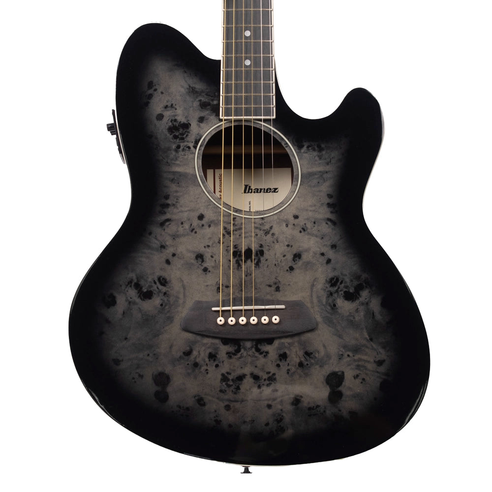 Ibanez TCY10PABKB Guitarra Electroacústica Talman Entintado Café Sombreado Negro
