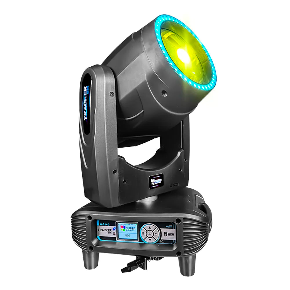Super Bright Tracker9R Iluminación Estuche Con 4 Cabezas Beam 9R + Aro Led Rgb