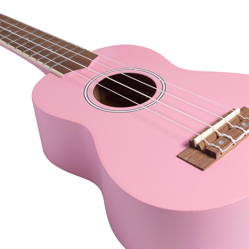 Ukulele Bamboo U21lpk Soprano Estudio Rosa Claro con Funda U21LPK