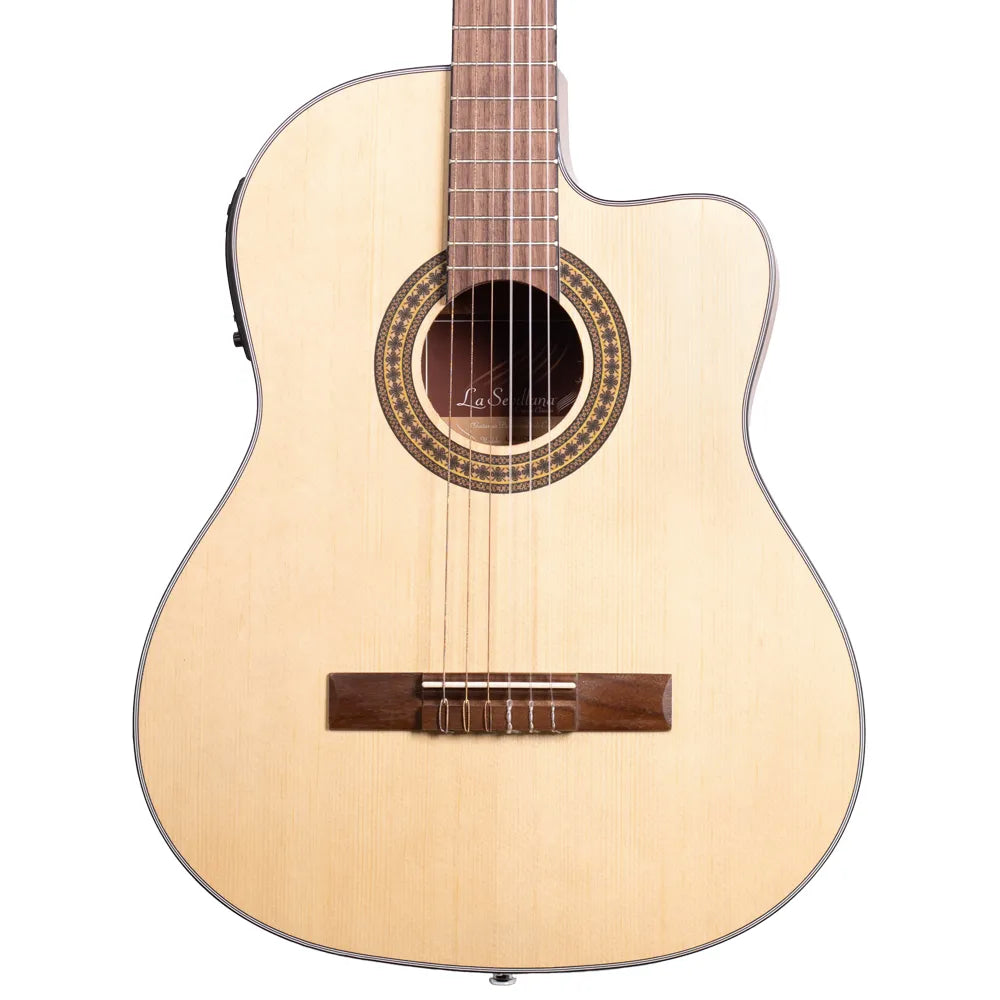 Guitarra Electroacústica La Sevillana Un3ceqos Natural Mate UN3CEQOS
