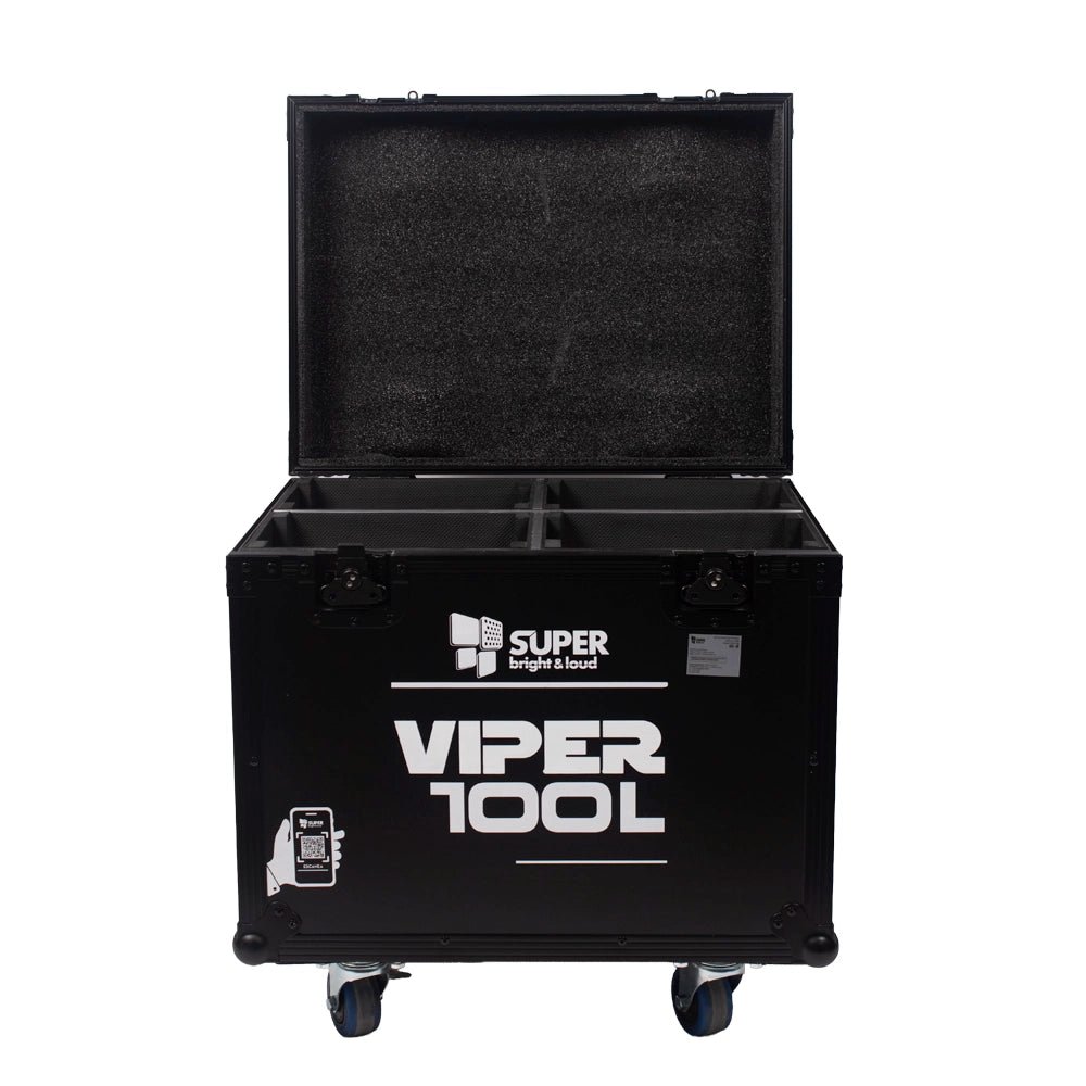 Super Bright VIPER100L Estuche con 4 Cabezas beam led 100w + Aro Led RGB