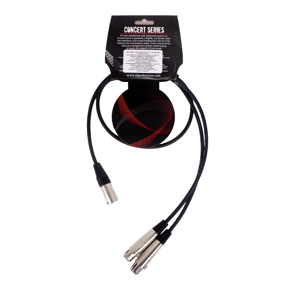 Rapco YMF328 Cable Y XLRM(2) A XLRF de 1 Mtr