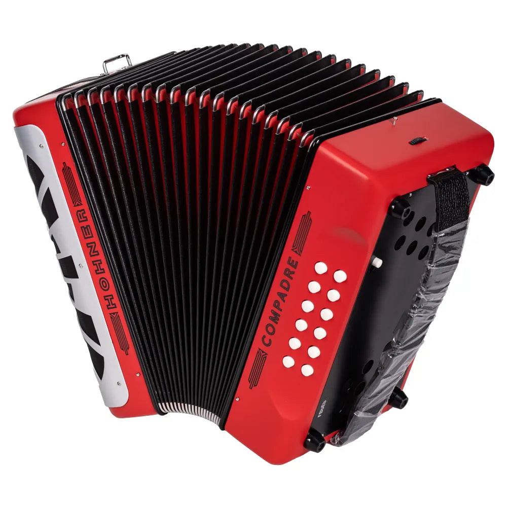 Acordeón Hohner Botones Compadre 31 Botones FA-SIB-MIB Rojo A48441