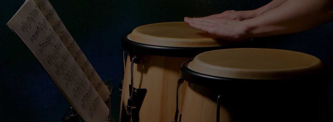 Percusiones latinas - Banner de percusiones latinas